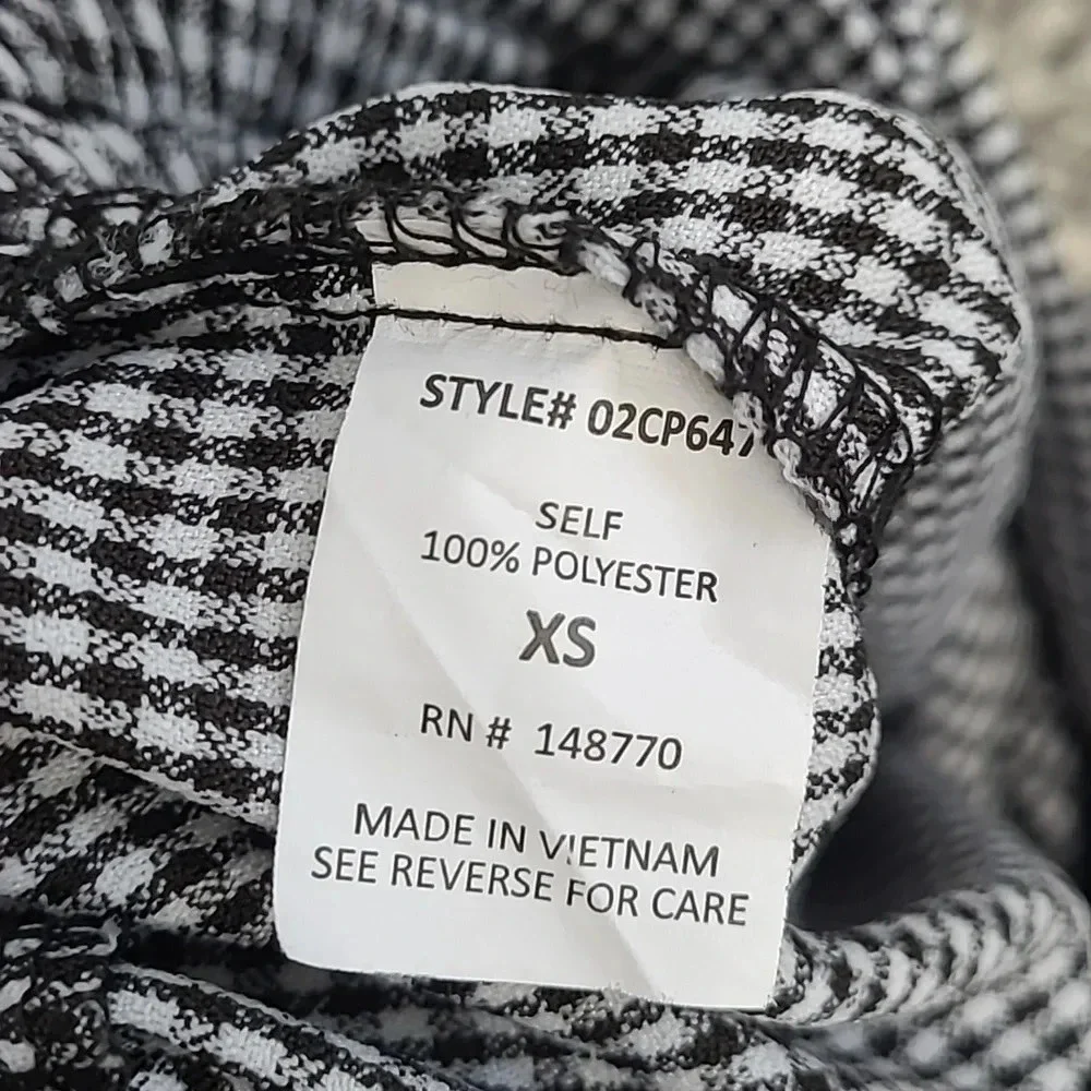 Sienna Sky High Waisted Mini Houndstooth/Gingham Patterned Pants